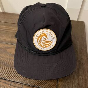 Ocean Magic Surf Shop Black Snapback Hat